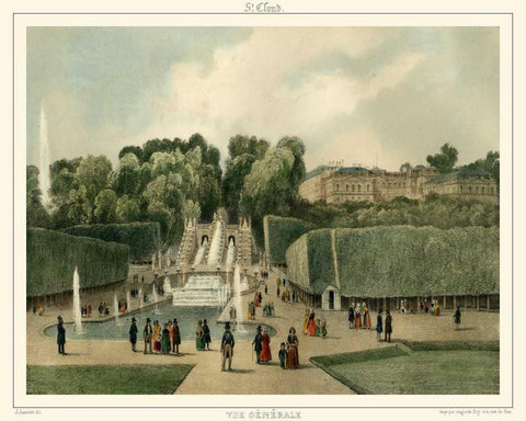 Vue Generale  Black Ornate Wood Framed Art Print with Double Matting by Unknown