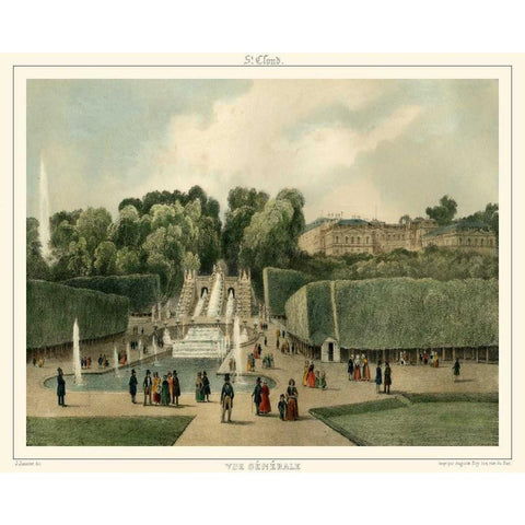 Vue Generale  Black Modern Wood Framed Art Print by Unknown