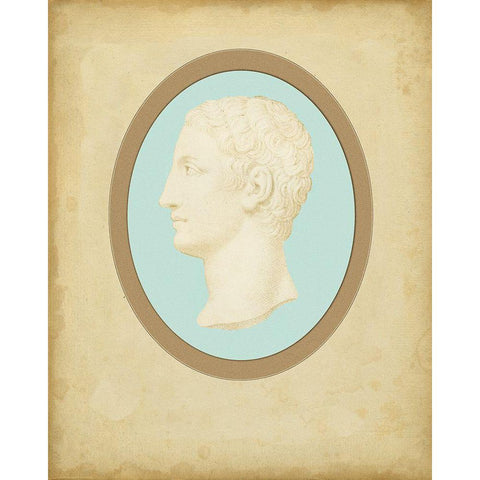 Spa Cameo II White Modern Wood Framed Art Print by Bartolozzi, F.