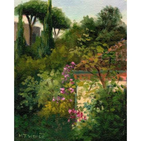 The Villa Next Door Gold Ornate Wood Framed Art Print with Double Matting by Weber, Mary Jean