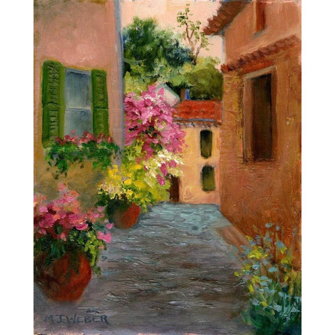 A French Passage Black Modern Wood Framed Art Print by Weber, Mary Jean