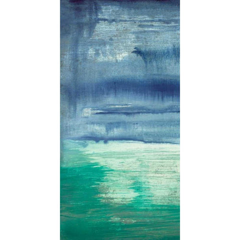 Blue Bayou I White Modern Wood Framed Art Print by Goldberger, Jennifer