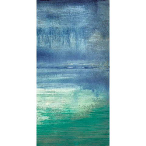 Blue Bayou II White Modern Wood Framed Art Print by Goldberger, Jennifer