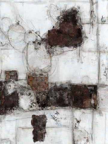 Metaphysical II White Modern Wood Framed Art Print with Double Matting by Crawford, Beverly