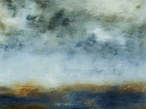 Water I White Modern Wood Framed Art Print with Double Matting by Gorden, Sharon