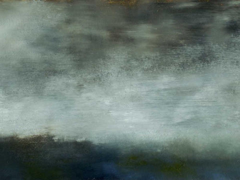 Water III Black Ornate Wood Framed Art Print with Double Matting by Gordon, Sharon