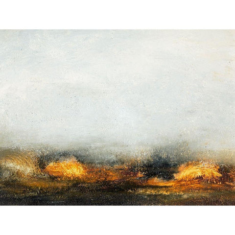 Land III White Modern Wood Framed Art Print by Gordon, Sharon