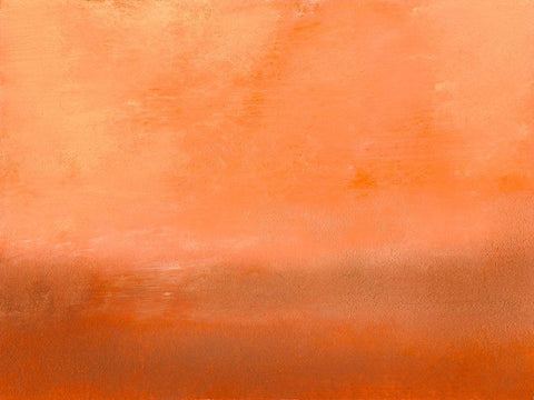 Orange I White Modern Wood Framed Art Print with Double Matting by Sharon Gordon