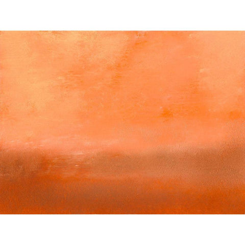 Orange I Black Modern Wood Framed Art Print with Double Matting by Sharon Gordon