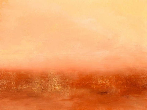 Orange II White Modern Wood Framed Art Print with Double Matting by Gordon, Sharon