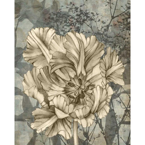 Tulip and Wildflowers IX Gold Ornate Wood Framed Art Print with Double Matting by Goldberger, Jennifer