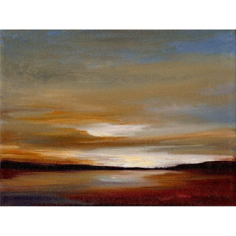Daybreak White Modern Wood Framed Art Print by Finch, Sheila