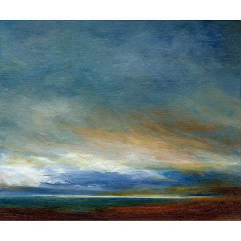 Coastal Storm Black Modern Wood Framed Art Print with Double Matting by Finch, Sheila