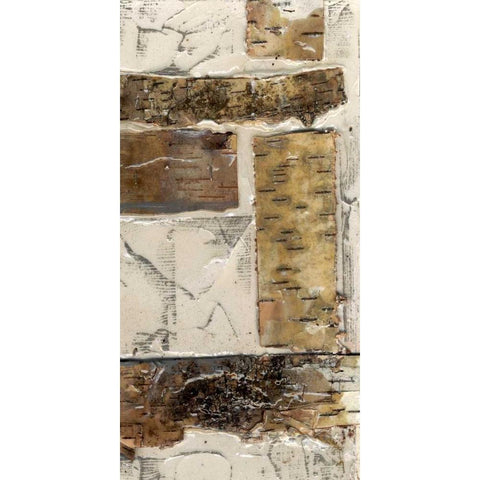 Birch Bark Abstract II White Modern Wood Framed Art Print by Goldberger, Jennifer