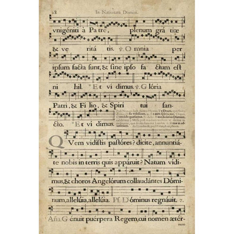 Vellum Songbook III Gold Ornate Wood Framed Art Print with Double Matting by Unknown