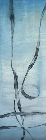 Whale Songs I White Modern Wood Framed Art Print with Double Matting by Goldberger, Jennifer