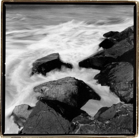 Incoming Tide I Black Ornate Wood Framed Art Print with Double Matting by DeNardo, Laura