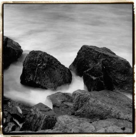 Incoming Tide II White Modern Wood Framed Art Print with Double Matting by DeNardo, Laura