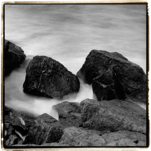 Incoming Tide II White Modern Wood Framed Art Print by DeNardo, Laura