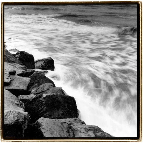 Incoming Tide III Black Modern Wood Framed Art Print by DeNardo, Laura
