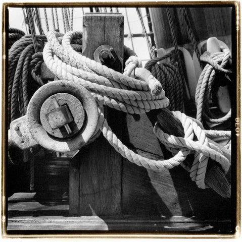 Ship Shape II White Modern Wood Framed Art Print with Double Matting by DeNardo, Laura