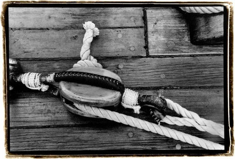 Ship Shape V White Modern Wood Framed Art Print with Double Matting by DeNardo, Laura