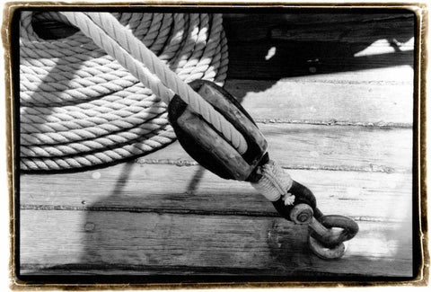 Ship Shape VI White Modern Wood Framed Art Print with Double Matting by DeNardo, Laura