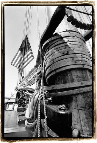 Set Sail V Black Ornate Wood Framed Art Print with Double Matting by DeNardo, Laura
