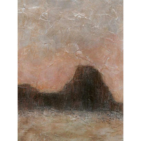 Misty Morning Mesa I Black Modern Wood Framed Art Print by Stramel, Renee W.