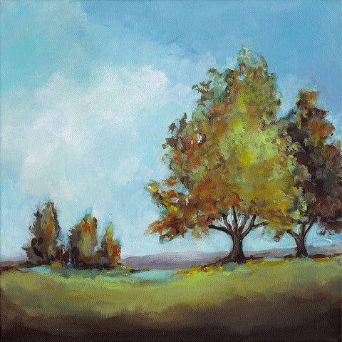Waiting For Fall II Black Modern Wood Framed Art Print by Long, Christina