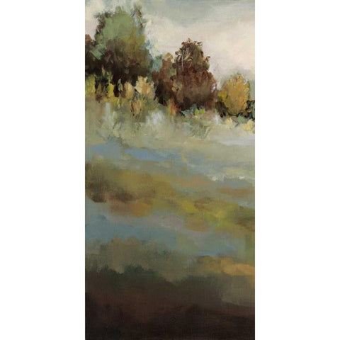 The Trail of Her Heart I Black Modern Wood Framed Art Print with Double Matting by Long, Christina
