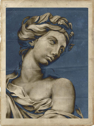 Sculptural Renaissance I Black Ornate Wood Framed Art Print with Double Matting by Harper, Ethan