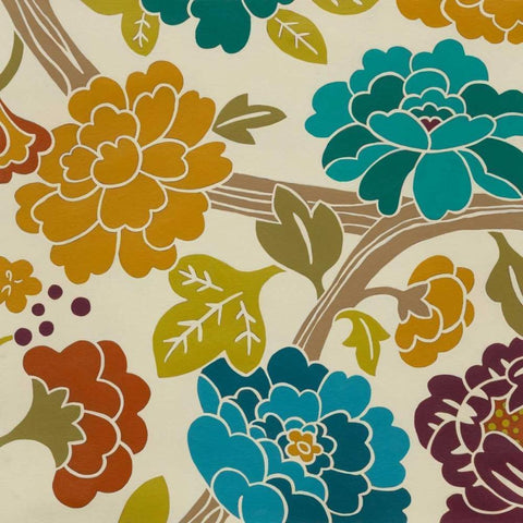 Romance Chintz I White Modern Wood Framed Art Print with Double Matting by Zarris, Chariklia