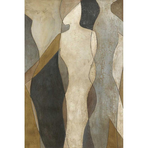Figure Overlay I White Modern Wood Framed Art Print by Meagher, Megan