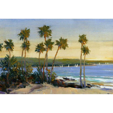 Distant Shore II Gold Ornate Wood Framed Art Print with Double Matting by OToole, Tim