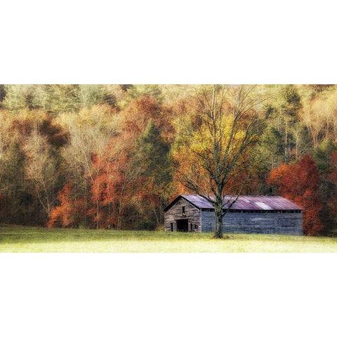 Waiting For the Harvest Gold Ornate Wood Framed Art Print with Double Matting by Head, Danny