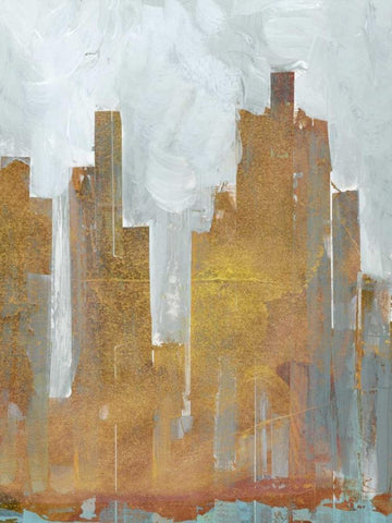 Urban Dawn II Black Ornate Wood Framed Art Print with Double Matting by Fagalde, Jarman