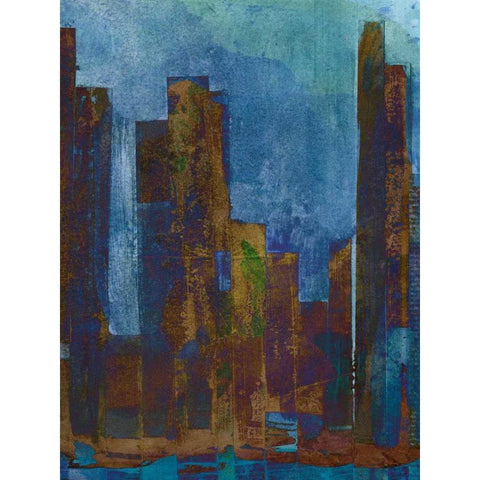 Urban Dusk I Gold Ornate Wood Framed Art Print with Double Matting by Fagalde, Jarman