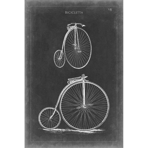 Vintage Bicycles II White Modern Wood Framed Art Print by Vision Studio
