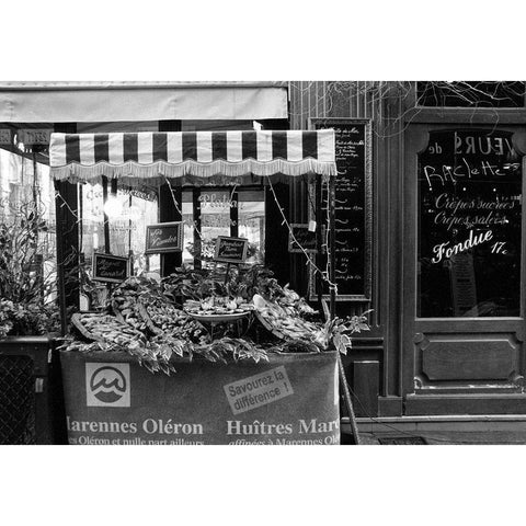 Cafe Charm, Paris I Black Modern Wood Framed Art Print by DeNardo, Laura