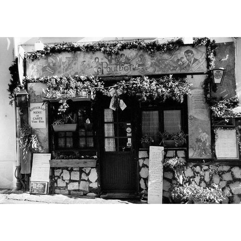 Cafe Charm, Paris II White Modern Wood Framed Art Print by DeNardo, Laura