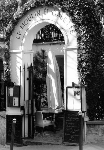 Cafe Charm, Paris III Black Ornate Wood Framed Art Print with Double Matting by DeNardo, Laura