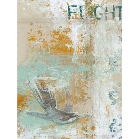 Flight Black Modern Wood Framed Art Print with Double Matting by Vess, June Erica