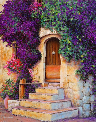 Le Grange White Modern Wood Framed Art Print with Double Matting by Swanson, Michael