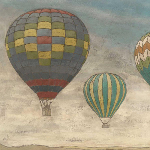 Up in the Air I Black Modern Wood Framed Art Print with Double Matting by Meagher, Megan