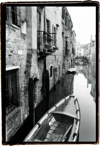 Waterways of Venice V White Modern Wood Framed Art Print with Double Matting by DeNardo, Laura