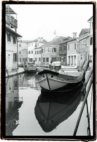 Waterways of Venice VIII Black Ornate Wood Framed Art Print with Double Matting by DeNardo, Laura