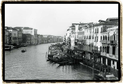 Waterways of Venice XIII White Modern Wood Framed Art Print with Double Matting by DeNardo, Laura