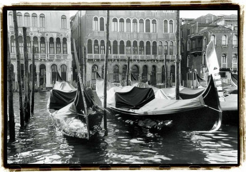 Waterways of Venice XIV Black Ornate Wood Framed Art Print with Double Matting by DeNardo, Laura
