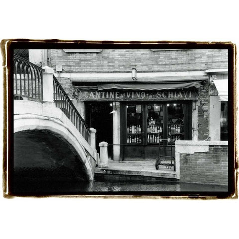 A Venetian Stroll I Black Modern Wood Framed Art Print with Double Matting by DeNardo, Laura